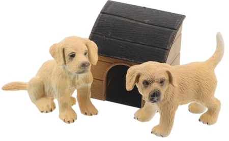 TOYANDONA Miniatur-hundefiguren-Set Für Puppenhaus Realistische Welpenfiguren Tierdekoration Für Garten Und Terrarium Mit Komplexen Details Set Mit Zubehör Für Haustier-Szene Winzige Skulptu
