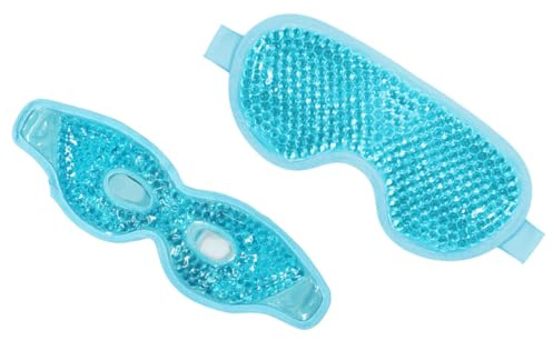 DECORNIJIA 2 Stück Wiederverwendbare Augenkühlbeutel mit Gel aus Pvc für Haut um Augen zur Sommerstimmung und Abschlussatmosphäre zur Ermüdungsreduktion und Praktische Augenpads