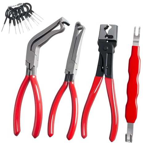 4 Piece Electric Cut Off Pliers + 8 Piece Needle Remover Set Ideal for Sensors, Ignition Coils and Injector Plugs Under the Bonnet
