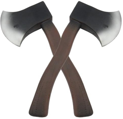 BEAHING 2Pcs Axes 11x4.9 Realistic Foam Axe Hatchet Halloween Costumes for Halloween Costume Party, Costumes