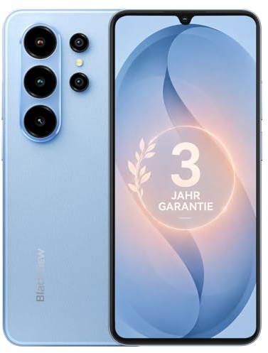 Blackview Wave 10C Handy Ohne Vertrag, 6,88 HD+ IPS Android 16 Smartphone, 16GB+32GB/1TB,32MP+13MP, 5000mAh,4G Dual SIM Smartphones,Face ID/GPS/OTG/3.5mm/3 Jahre Garantie, Blau