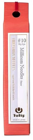 Tulip THN-093E Steel Milliners Straw Needle, Big Eye, Silver, Size 10, Pack of 6