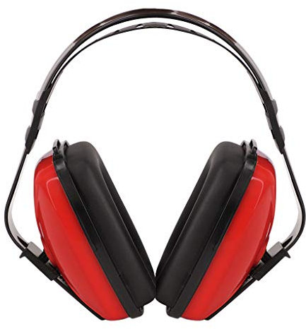 Soundproof Earmuffs Noise Canceling Hearing Protection Headphones Adjustable Padded Defender Noise Reduction Earplug - red - Large