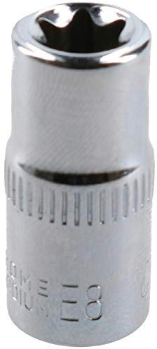 E8 Female Torx Socket Star Bit 1/4 Drive Standard External Chrome Vanadium Steel