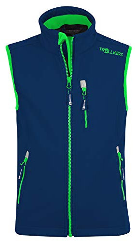 Trollkids Kids Trollfjord Vest 110, navy/green