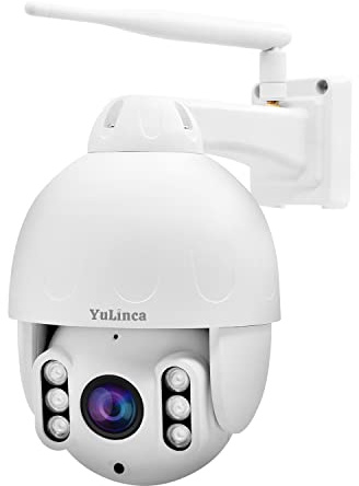 YuLinca WiFi Batterie Kamera, WLAN Akku Outdoor Überwachung Kamera, Kabellos Aussen 1080P Nachtsicht 2-Wege Audio SD-Steckplatz, PIR Bewegungsmelder, Wasserdicht