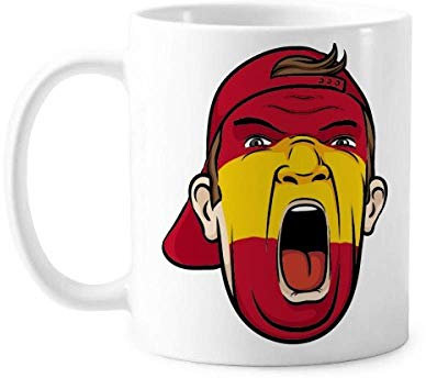 Taza de cerámica con diseño de bandera de España
