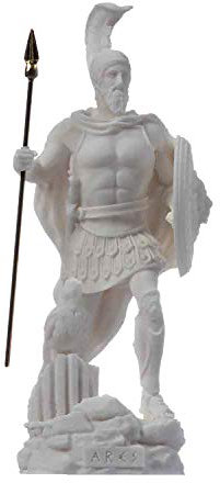 BeautifulGreekStatues Ares Mars Gott des Krieges Zeus Son Römische Statue Alabaster 16 cm