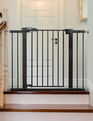 BABELIO Babygitter für Türen und Treppen, 66-101,6 cm, automatisches Schließen, Hundegitter, druckmontiert, Satey-Tür, ohne Bohren, Sicherheitsgitter für Kinder und Haustiere