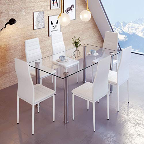Romane Stühle für Esszimmer, moderne Esszimmerstühle, 48 x 42 x 97 cm, 6 Stück