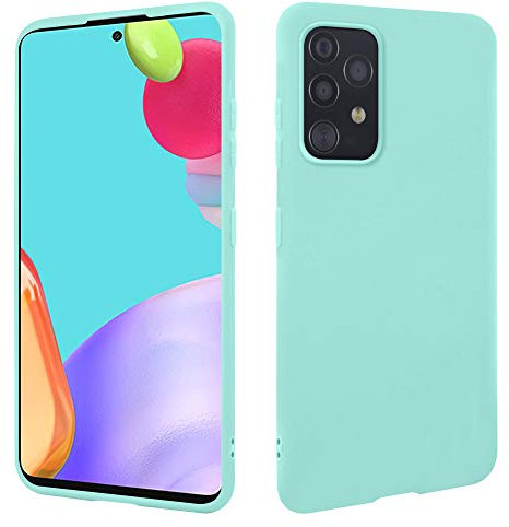 HSP Hülle für Samsung Galaxy A52 5G/4G & A52s 5G [Staubabweisend] Handyhülle | Premium TPU Silikon Case Schutzhülle | Kratzfest Stoßfest Fallschutz | Kabelloses Laden | Passgenau Dünn Matt | Türkis