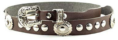 STARS & STRIPES Western-Hutband HB-32 aus 100% Leder mit Schnalle, Braun