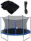Cliselda Trampolin-Ersatz-Sicherheitsnetz für Trampoline mit rundem Rahmen, atmungsaktiv und witterungsbeständig, mit verstellbaren Riemen (nur Netz), 4,5 m