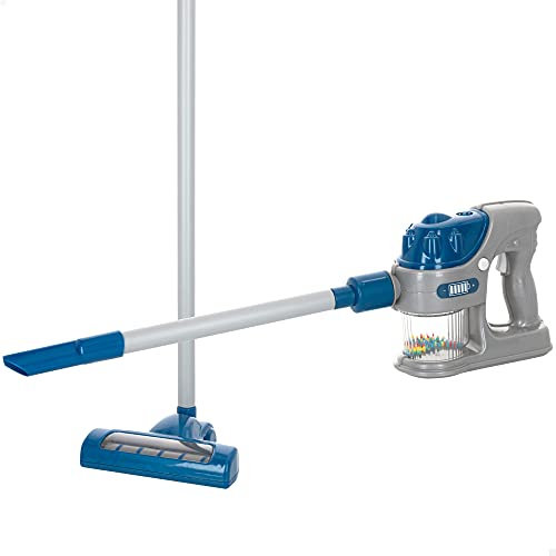 PlayGo- ASPIRATORE Aspirapolvere elec Senza Cavo 3a, Colore Grigio e Blu, 46748