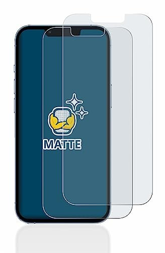 BROTECT Entspiegelungs-Schutzfolie für Apple iPhone 13 Pro (2 Stück) Matte Displayschutz-Folie, Anti-Reflex, Anti-Fingerprint