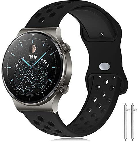 TOPsic Cinturino Compatibile con Huawei Watch GT2 Pro/Huawei Watch GT2 46mm Braccialetto, 22mm Silicone Cinturino per Huawei Watch 3/Pro/Huawei Watch GT 2/GT Fashion/Sport/Active/Elegant/Classic