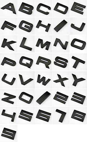 NewL Benutzerdefinierte Metall-Buchstaben für Auto und Briefkasten, Hausaufkleber, Emblem, Namensschild (schwarz – Neue Schriftart)