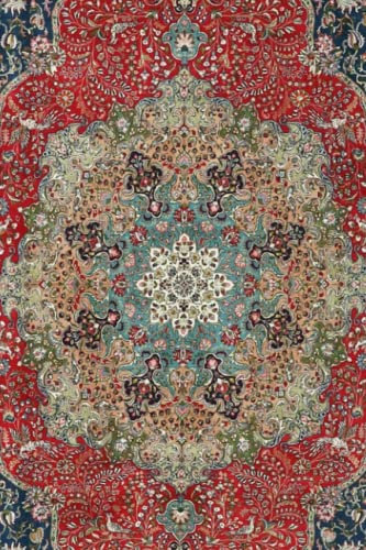 Oriental Rug Notebook: Vintage Antique Persian Carpet Print Wide Ruled, 6x9, 100 Pages, For teens, girls, boys, adults and vintage lovers (Composition Notebooks)