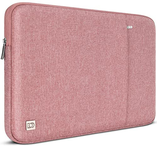 DOMISO Laptoptasche 14 Zoll Laptop Hülle Tasche Kompatibel mit 15 Zoll MacBook Air M4/A3241 M3/A3114 M2/A2941,Wasserabweisend Laptophülle Sleeve, Rosa