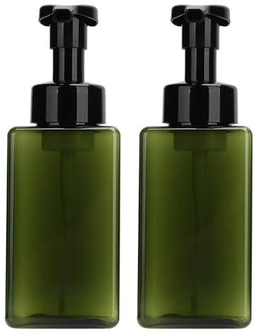 2 PCS Foaming Soap Dispenser, Hand Soap Dispenser, Refillable Foam Liquid Hand Soap Empty Plastic Pump Bottle Container for Bathroom Vanities, Kitchen Sink, Hospital, Clinic (17oz)
