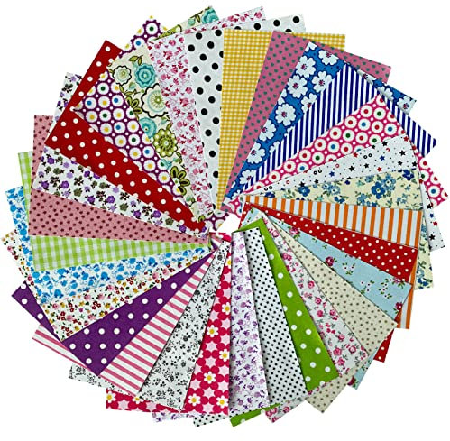aufodara 10 Stücke 15CM X 10CM Selbstklebend Stoff Dekostoffe Aufkleber Klebrige Stoffstücke Klebegewebe Tape für DIY Scrapbooking Collage Basteln Kunsthandwerk - schön Muster und Farben (10er)