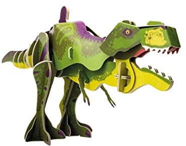 Build Your Own T-Rex Dinosaur - Moving Head and Jaw Closing Action - Cardboard Craft Kit - Ages 8+