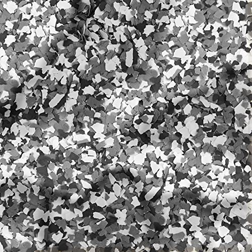 Fabbay 9 Kg/ 20 lb Decorative Color Chips Garage Floor Epoxy Kit Blend Paint Flakes Concrete Floor Coatings for Garage Paint Interior Exterior Walls(Black White Gray)