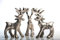 Wonder Care Weihnachts-Rentier-Figur, Heimdekorationen für Wohnzimmer, stehend, Weihnachts-Hirsch, Tischstatue, Miniatur-Rentier-Figuren, Gold & Silber, Rentier-Kollektion