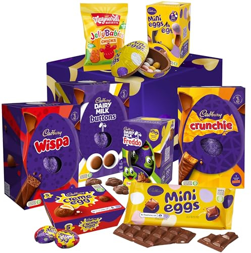 Cadbury Chocolate Easter Egg Sharing Hamper Collection By Cadbury Gifts Direct - Mini Eggs, Creme Egg, Dairy Milk Buttons, Wispa, Crunchie and more