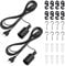 BouGPeng 2 Stück E27 Lampenfassung mit kabel 6M und Schalter AC 250V 4A(max.100W) E27 Lampe Fassung mit EU Stecker und Haken Schrauben zum einfachen Aufhängen Steckdosenadapter Schwarz