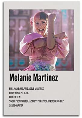 Rudd Melanie Martinez (1) Poster, Wandkunstdruck, Retro, ästhetisch, Raumdekoration, Malerei, Leinwand, Poster für Zuhause und Büro, Dekoration, 30 x 45 cm, ungerahmter Stil