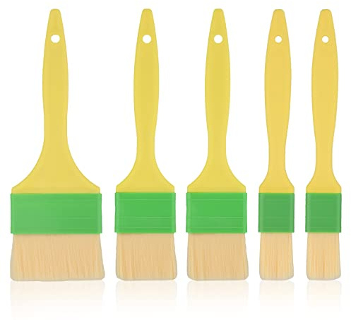 5 Pièces Pinceau à Pâtisserie, Multifonctions Pinceau Alimentaire pour Huile Beurre Sauce Oeuf Liquide Pinceau à Huile Pinceau à Badigeonner Pinceau à Barbecue Cuisine Barbecue Accessoires