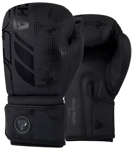 Gotchakart Boxing Gloves – Synthetic Leather | Pro Training & Sparring | Muay Thai, MMA, Kickboxing | Men & Women | Punching Bag, Focus Mitts, Workout | Multi-Layer Padding, Ventilated Palm | 8oz–16oz