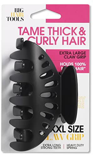 Big Hair Tools, Lot de 1 pince de préhension taille XXL, noir