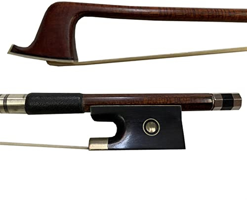 Fiddle Bow Professional Hybrid Carbon Fiber Violin Bow 4/4,3/4,1/2,1/4 Outside Pernambuco Ebony Frog (Color : 4 4size)