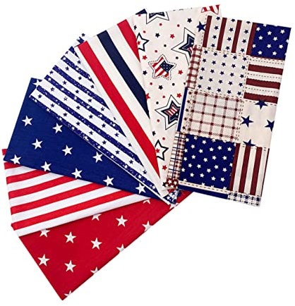 COHEALI Handgemachtes Baumwollstoff-set Mit Us-flagge Quiltmaterial Stickerei Dekostoff Aus Baumwolle