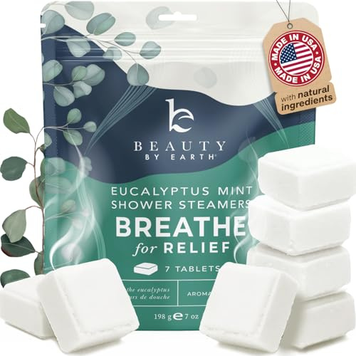 Shower Steamers Aromatherapy - USA Made with Natural Ingredients & Eucalyptus Essential Oil, Mothers Day Gifts for Mom, Large Shower Bombs, Relaxation Spa Gifts for Women & Men, Unique Self Care Gifts