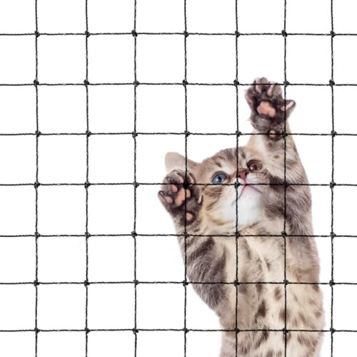 Morimoe Cat Balcony Net, Steel Wire Reinforced, Anti-Fall Fence, Safety Net, Extra Strong (3 x 4m)