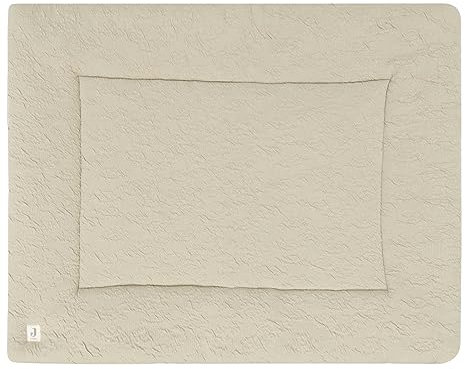 Jollein Krabbeldecke für Baby - Soft Waves, Olive Green - Laufgittereinlage - 75x95 cm - Spieldecke Baby - Olivgrün