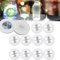 10PCS LED Luminous Cup Sticker, Self-Adhesive Bottle Lights, White Drink Coasters Bar Tools Light Up Coasters 3 Light Modes, Suitable for Wedding Party, Christmas, Bar (White)