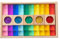 Ronyme Stapelspiel Regenbogen Acryl Edelsteinwürfel, Regenbogen-GEM-Würfel Bausteine, Glatt Stapelspiel Würfelblöcke Bausteine-Set für Kinder,35 Stück