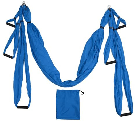 Tonysa Aerial Yoga Swing Set, Flexible Yoga-Hängematte mit Verstellbarer Länge, Aerial Sling Inversion Fly Kit für Körperliche Übungen (Dunkelblau)