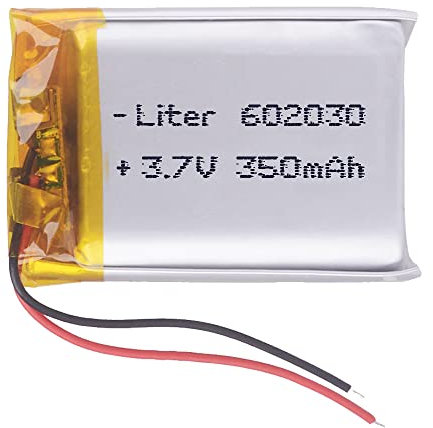 Batterie 602030 LiPo 3.7V 350mAh 1.295Wh 1S 5C Liter Energy Battery pour l'électronique Rechargeable Téléphone Portable Smartwatch GPS - Ne Convient Pas à la Radiocommande 32x20x6mm (350mAh|602030)