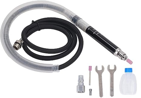 Pneumatisches Stiftschleifer Kit, Pneumatischer Bleistiftschleifer, Mikro Stabschleifer Set, Drehzahlverstellbarer Luftschleifer 65000 U/min 1/4 Zoll Einlass Schnitzwerkzeuge für Polieren, Bohren