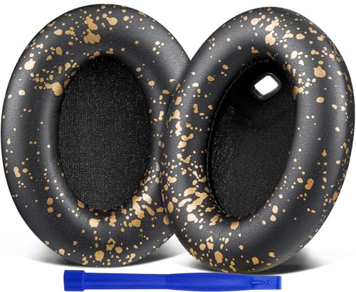 SOULWIT Professionelle Ersatz Ohrpolster für Sony WH-1000XM4 (WH1000XM4) Over-Ear Kopfhörer mit Weichem Proteinleder, Geräuschisolierung Schaum, Zusätzliche Dicke
