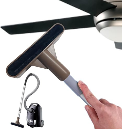 Tuxxjzm Ceiling Fan Vacuum Attachment, Fan Vacuum Attachment, Ceiling Fan Cleaner - Lightweight Furniture Cleaning Brush for Most Vacuum Cleaners, Ceiling Fan Cleaning Tool Accessories