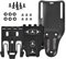 QLS Schnellverriegelungssystem-Kit inklusive Gabel und Duty-Empfängerplatte mit Mid-Ride-Verriegelung für Holster und Zubehör, Schwarz, Einheitsgröße
