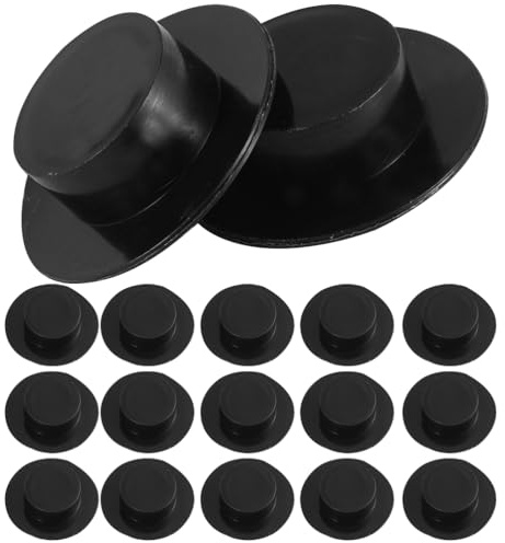 JOINPAYA Mini Zylinder Aus Kunststoff 3.7X3.7X0.4 Zoll 100 Stück Miniatur Puppenhut Für DIY Bastelbedarf Weihnachtsdekoration Und Puppenzubehör