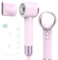 Hair Dryer, Professional Ionic Hair Dryer with 3 Speed 4 Heat Setting, Brushless Motor 110000 RPM Low Noise Thermo-Control Travel Hairdryers with Magnetic Nozzle 1600W Portable for Home Travel(Pink)