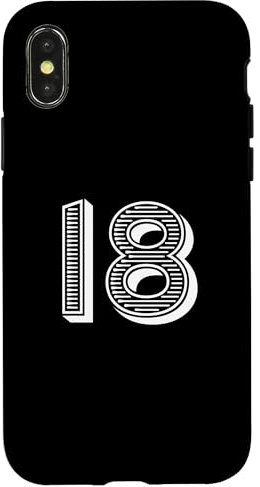 Number Eighteen #18 Sports Team Uniform Birthday Case for iPhone X/XS